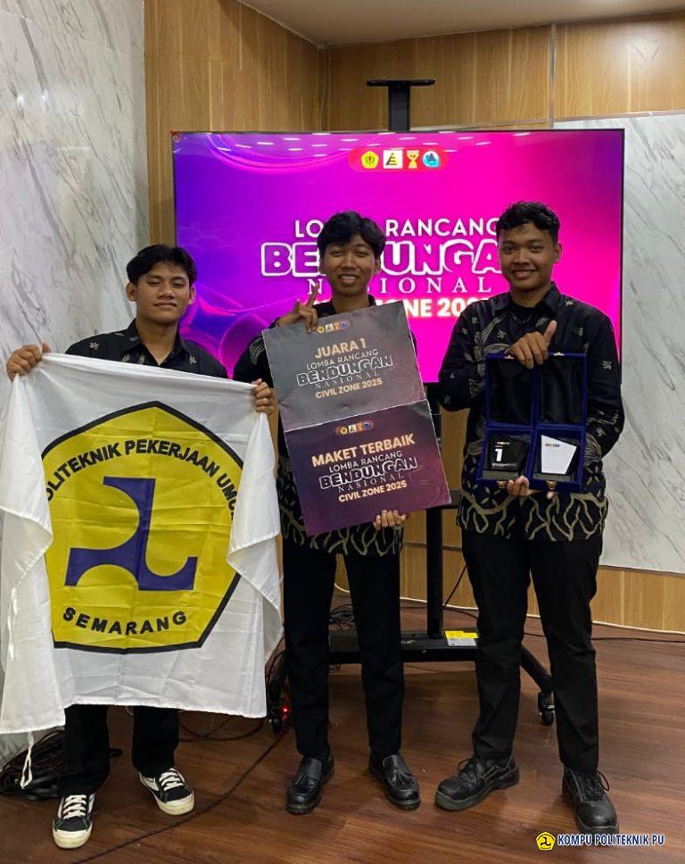 Mahasiswa PUtech Raih Juara 1 dan Maket Terbaik di Lomba Rancang Bendungan Se-Indonesia