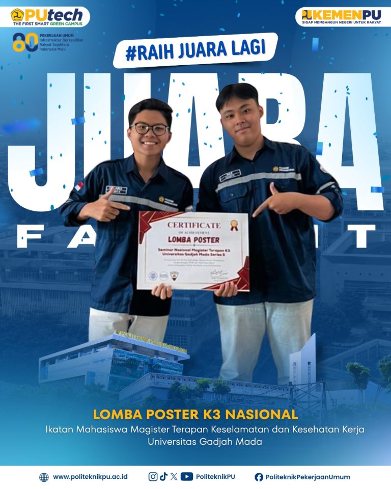 Mahasiswa TKBA PUtech Raih Juara Favorit Lomba Poster Nasional K3 UGM