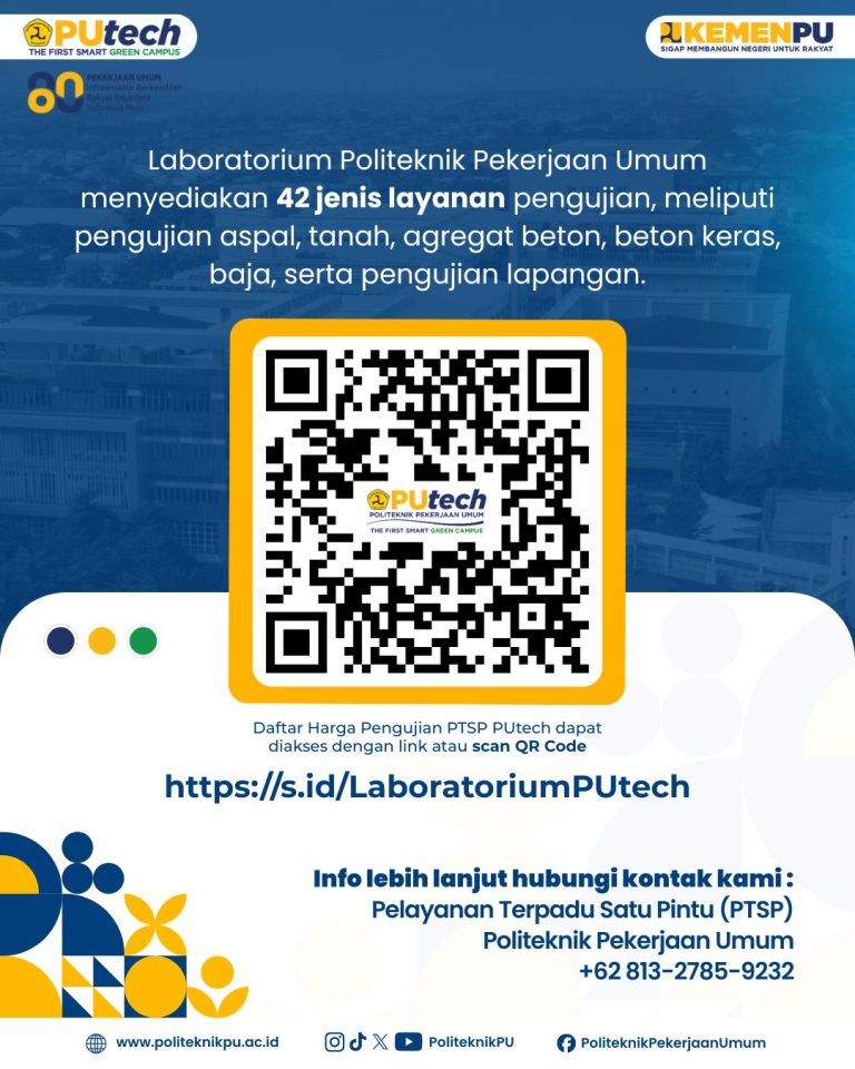 Kenali Layanan Laboratorium Pengujian Politeknik Pekerjaan Umum