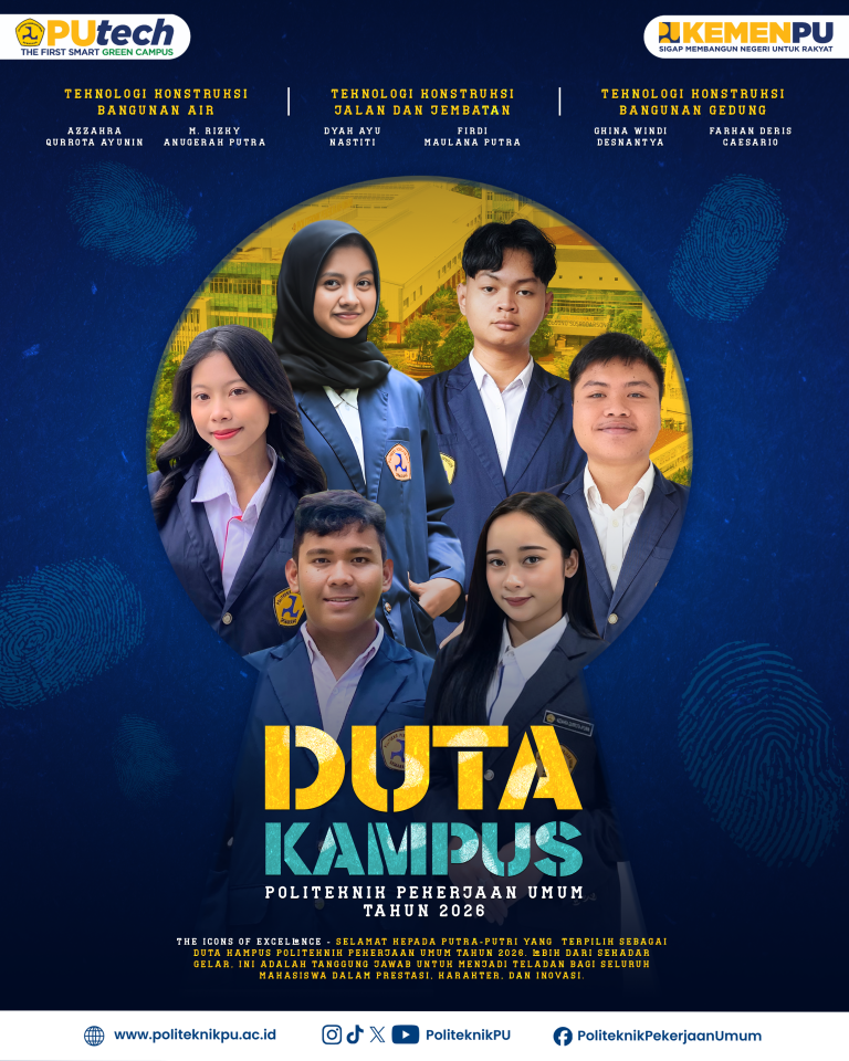 Inilah 6 Mahasiswa Terpilih sebagai Duta Kampus Politeknik Pekerjaan Umum 2026