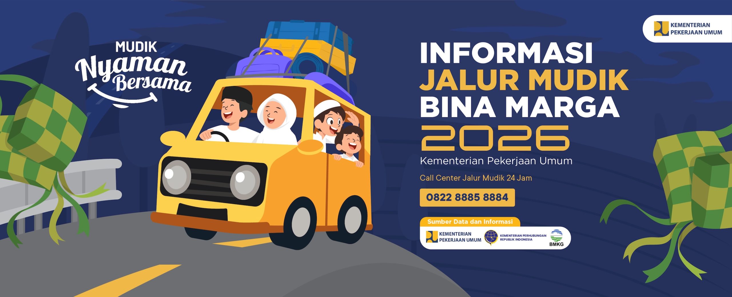 Mudik Lebaran - Informasi Jalur Mudik Jalan Nasional Bina Marga Kemen