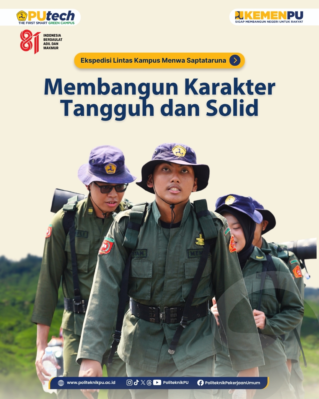 3 Makna Utama Longmarch Menwa Saptataruna: Uji Fisik, Disiplin, dan Kesetiakawanan